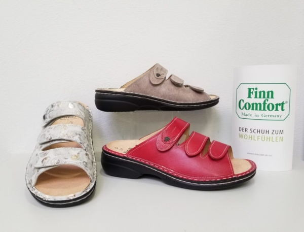schuhmoden simon ravensburg finn comfort pantolette wechselfussbett Klettverschluss damen