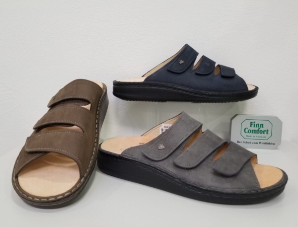 schuhmoden simon ravensburg finn comfort pantolette wechselfussbett offen klettverschluss herren
