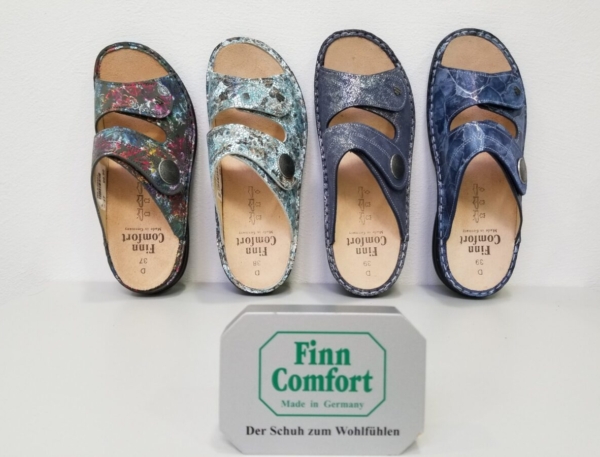 schuhmoden simon ravensburg finn comfort pantolette wechselfussbett sansibar blau damen