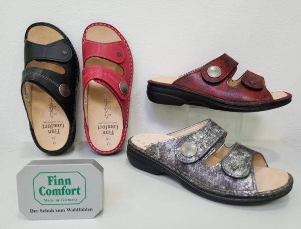 schuhmoden simon ravensburg finn comfort pantolette wechselfussbett sansibar damen klettverschluss