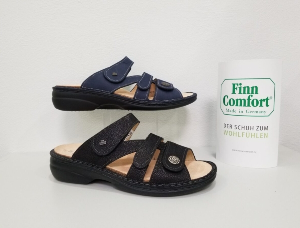 schuhmoden simon ravensburg finn comfort pantolette wechselfussbett ventura weich dunkel damen