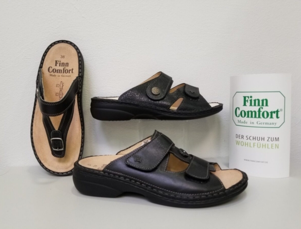 schuhmoden simon ravensburg finn comfort pantolette wechselfussbett zehentrenner flip flop dianette verstellbar damen